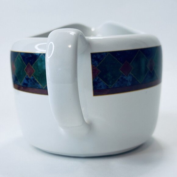 Pfaltzgraff Amalfi Classic Gravy Boat Navy, Burgundy & Dark Green Design VINTAGE - Picture 4 of 10